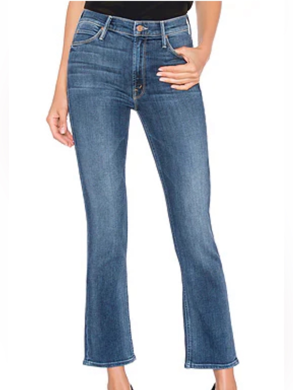 Mother Mid Rise Dazzler Ankle in Pardon My French Size 29